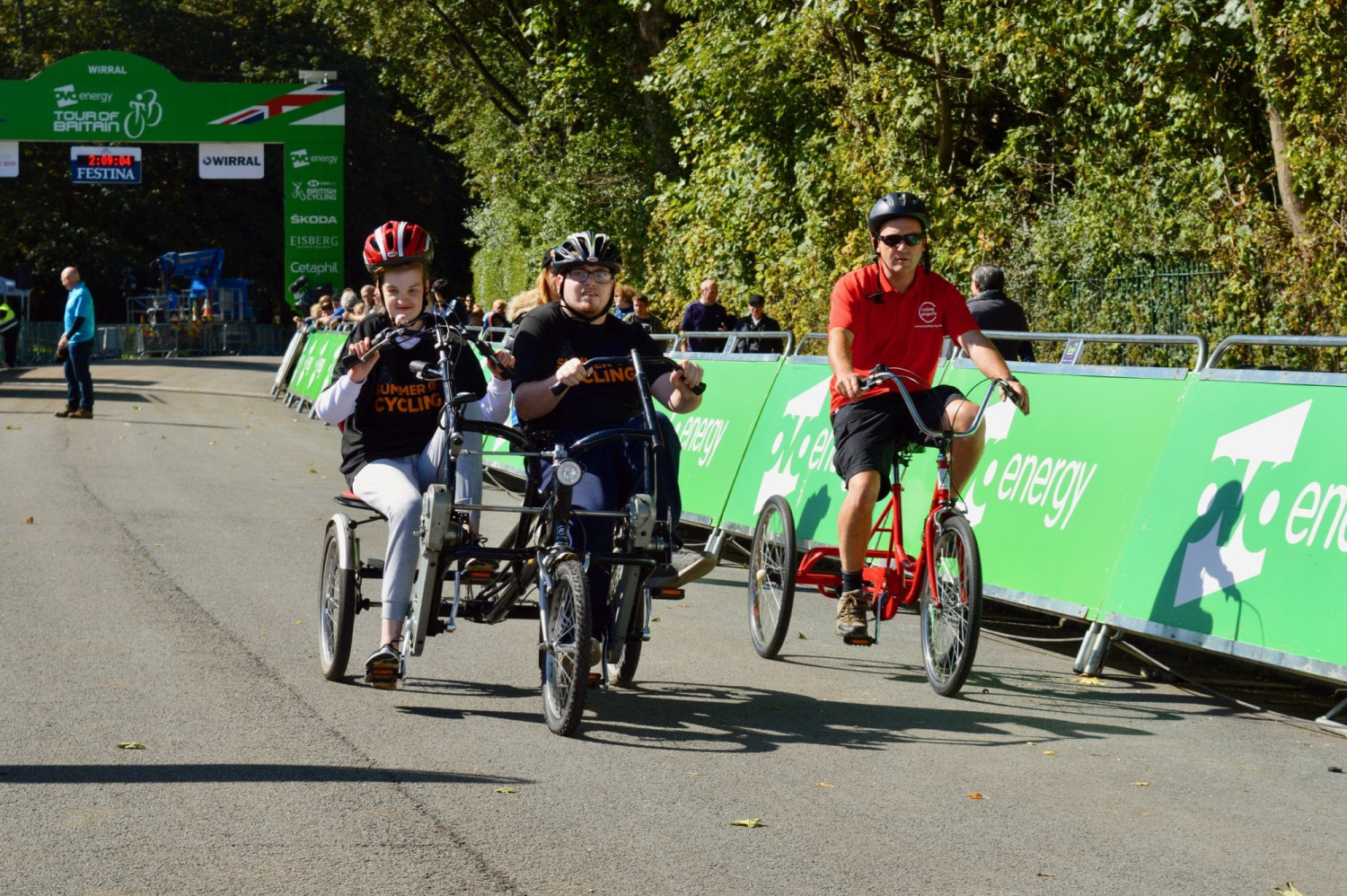 Riding adapted bikes