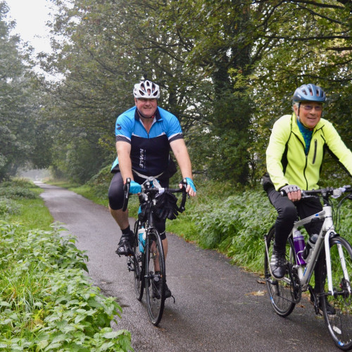 Cycling through woods thumbnail