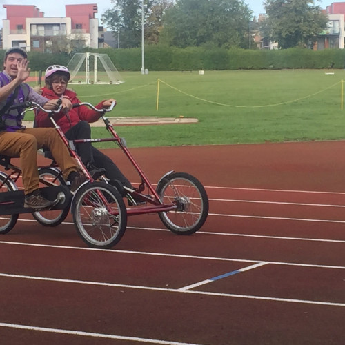 Riding adapted bikes