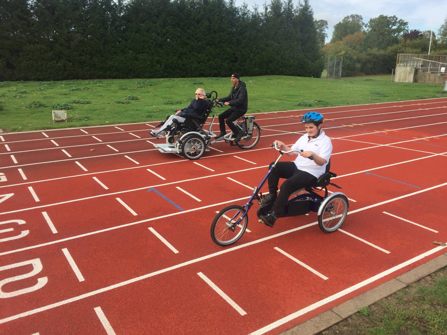 Riding adapted bikes