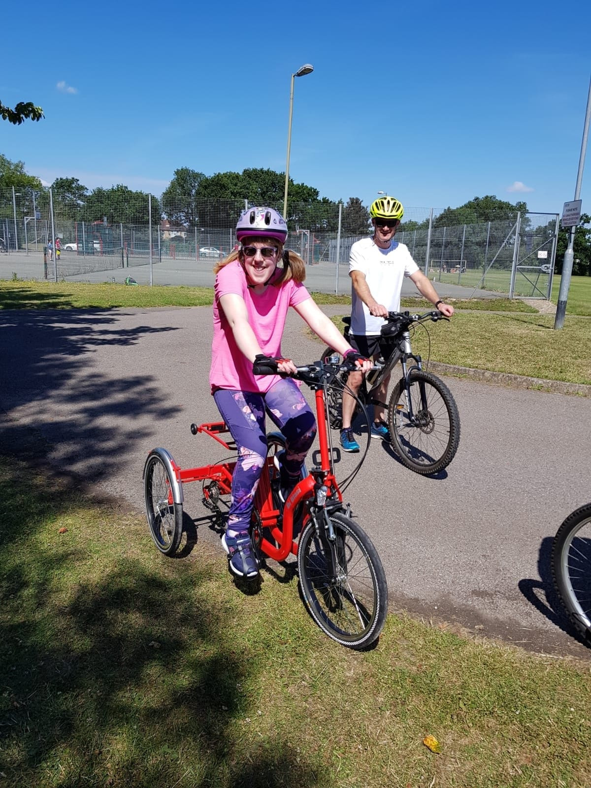 Riding adapted bicycles