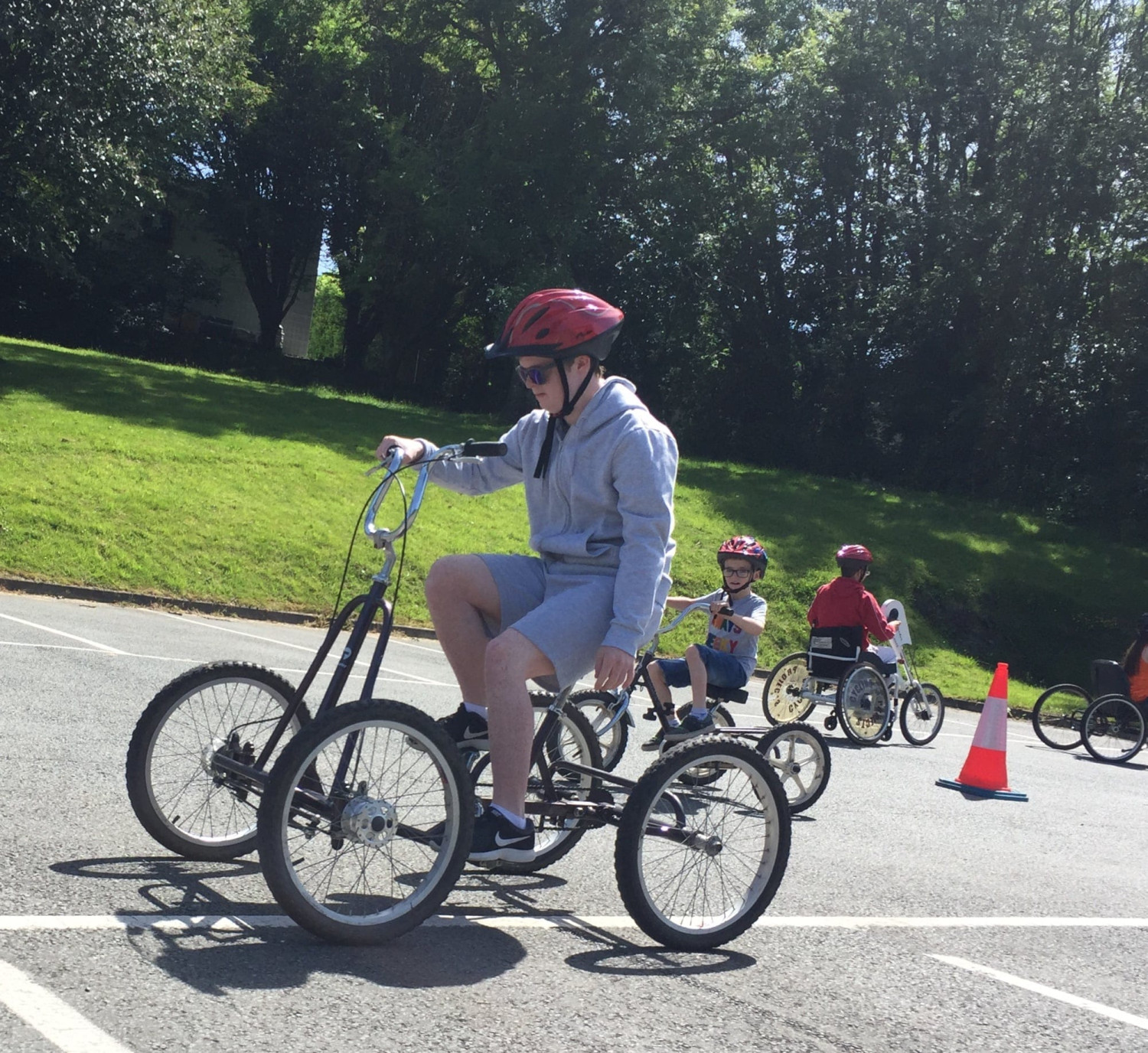 Adapted tricycle riding