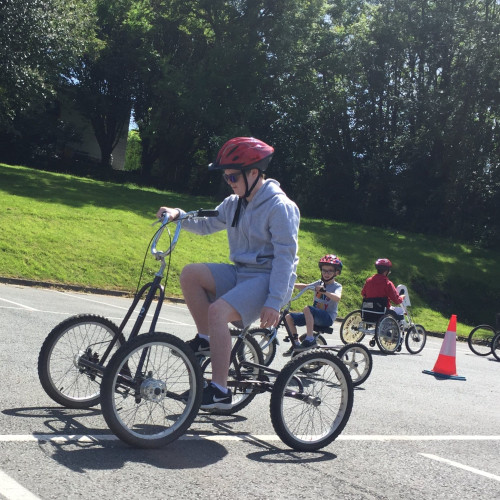 Adapted tricycle riding thumbnail