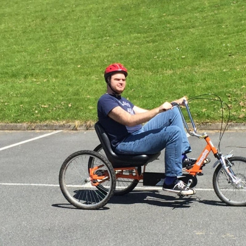 Riding an adapted bike thumbnail