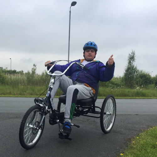 Riding adapted bike thumbnail