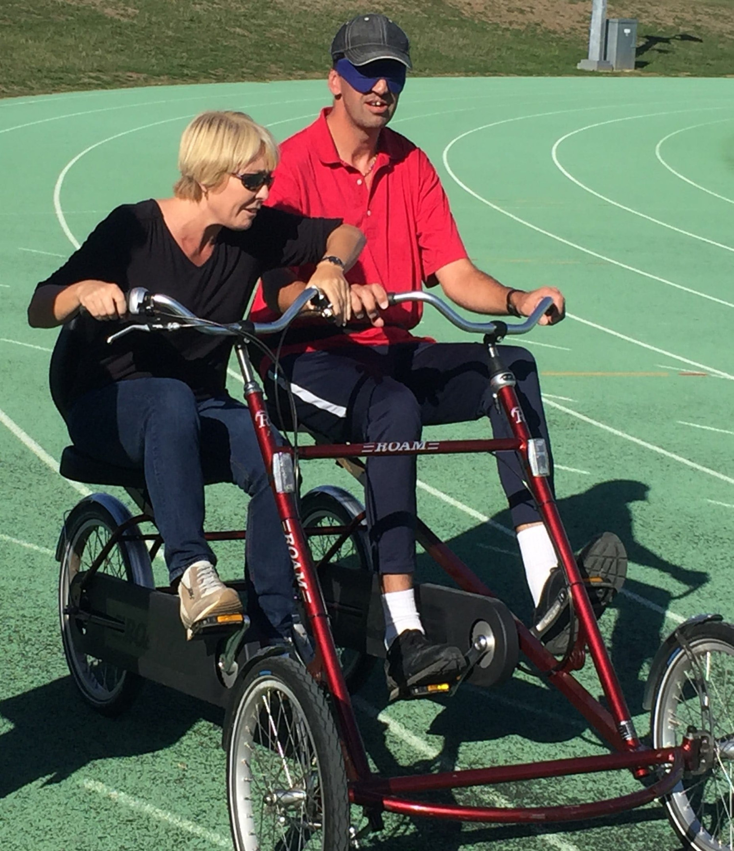 Lynda helping on a ride