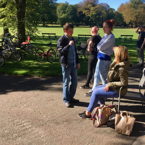 Adapted bike ride in park thumbnail