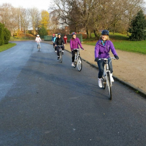 Cycling along lane thumbnail